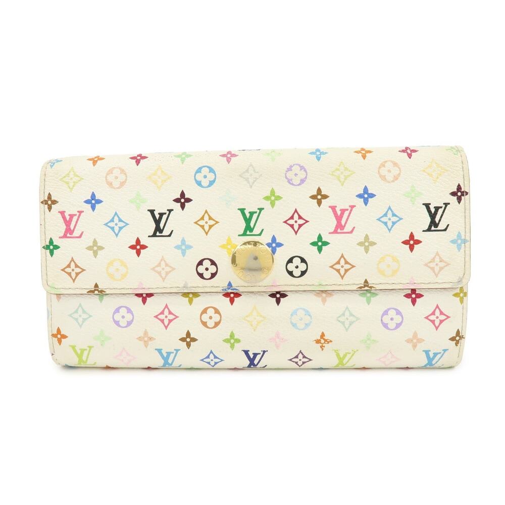 Louis Vuitton Monogram Multicolor Portefeuille Sarah Wallet White